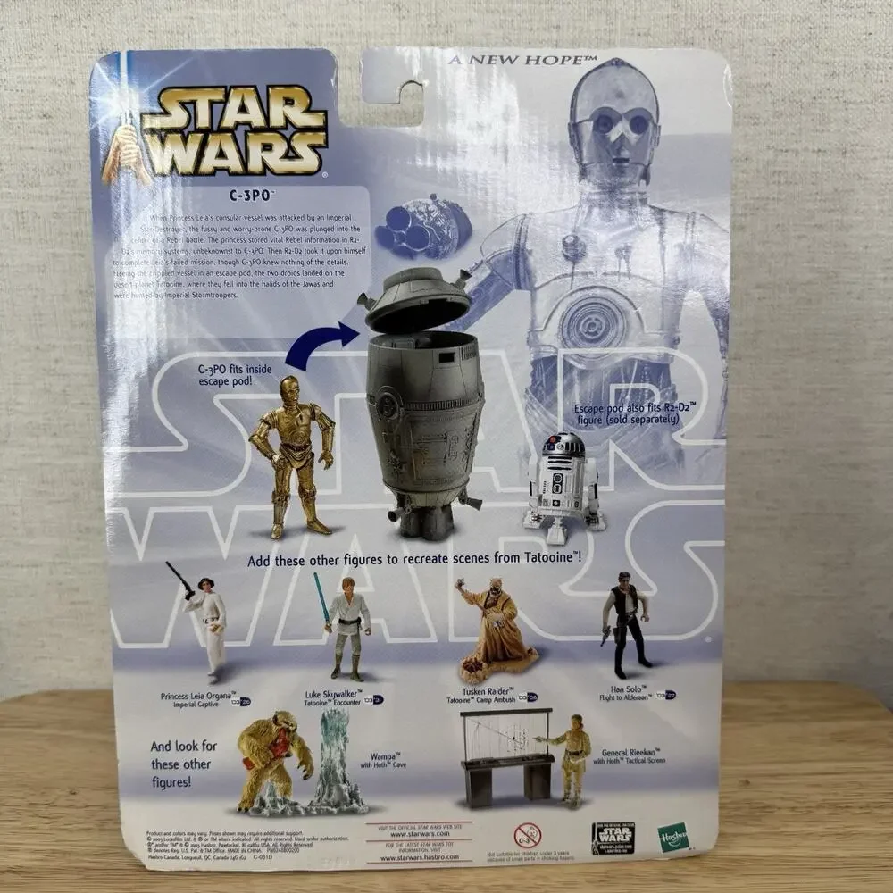 Star Wars SAGA A New Hope Deluxe Action Figure C-3PO w/Escape Pod Tatooine 2004